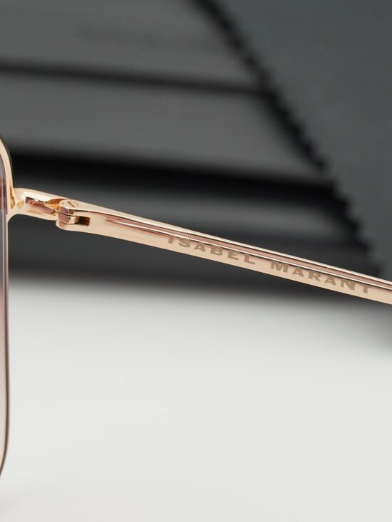 Isabel Marant IM 0118/S 0000 FF Square Sunglasses - Gold/Grey